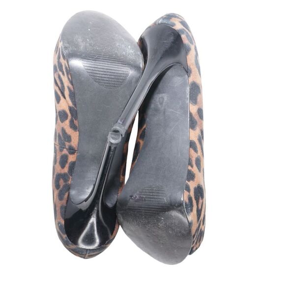 Steve Madden Peep Toe Leopard Print Pumps with Stiletto Heel, Size 7.5 - Picture 10 of 11